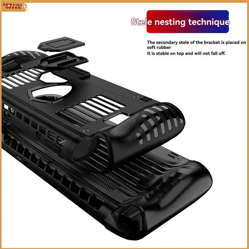 

A69Z For MSI Claw 8 AI+ Handheld Game Console Protective Case Soft TPU Cover With Kickstand Anti-Scratch Features