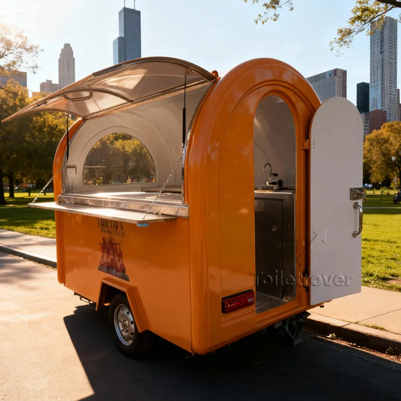 

Custom New Design Food Truck Interior Kitchen Hot Dog French Fries Tacos Hamburger Fully Equipped Food Trailer for Sale