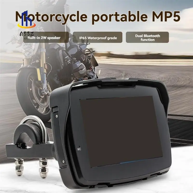 

A33Z-5 Inch Universal Motorcycle Player MP5 Portable Wireless Carplay High-Definition IP65 Waterproof Touch Screen
