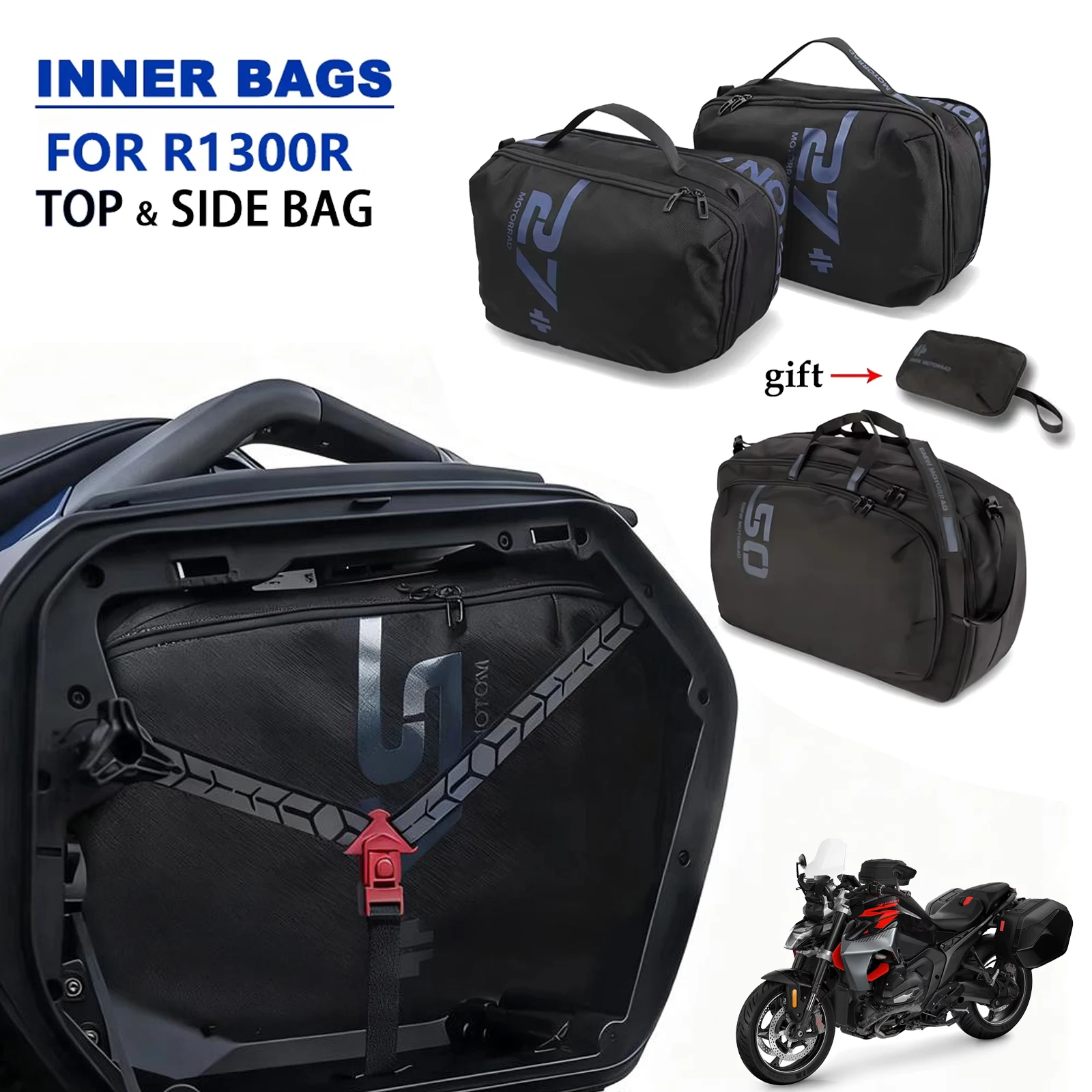 For BMW R1300R 2025 R 1300 R 2026 Luggage Box Inner Bags R1300 R Motorcycle Aluminium Case Liner Bag Top Case Pannier Saddlebag