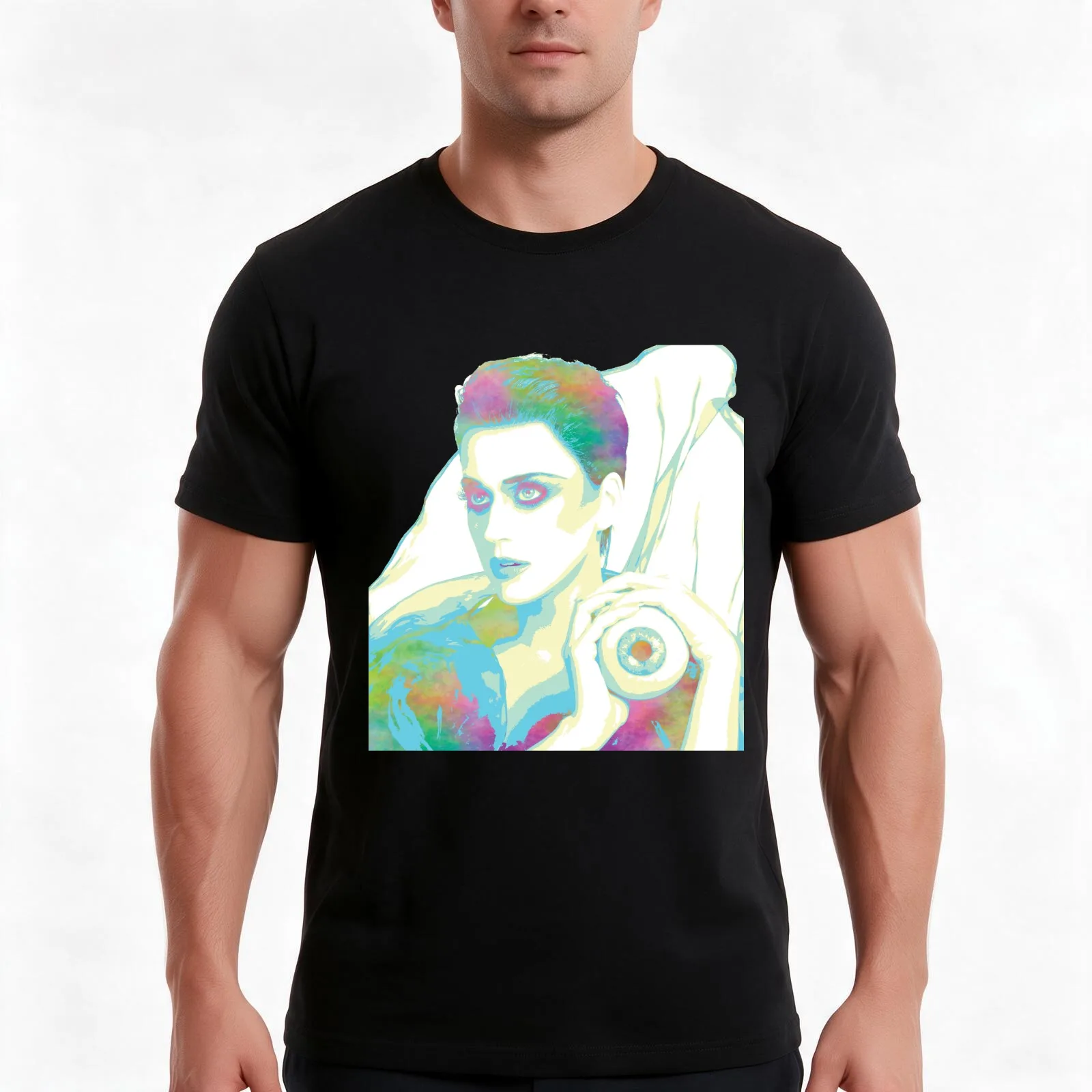 Katy Perry — Colorful Witness Type A T-Shirt, Summer Casual Cotton Tee, Oversized Streetwear Tops, Vintage Graphic Print