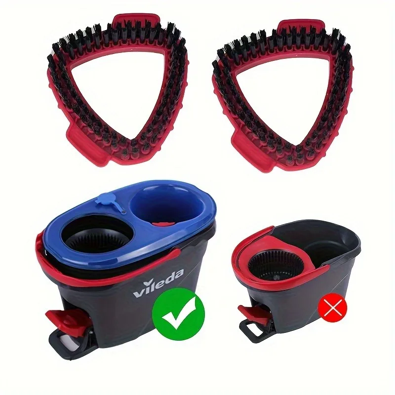 

Triangle Mop Replacement Brush Heads,Deep Cleaning Scrubbing Brush Heads for Rotating Mop, Easy Replacement