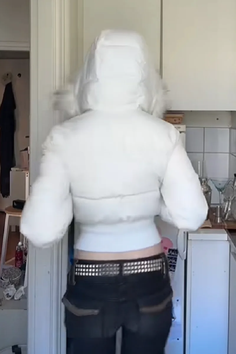Frauen Einfarbig Pelz Kragen Mit Kapuze Baumwolle gefütterte Jacke Mit Zipper Slim Fit Warme Dicken Mantel 2025, Winter Neue weibliche Oberbekleidung – Detail 12