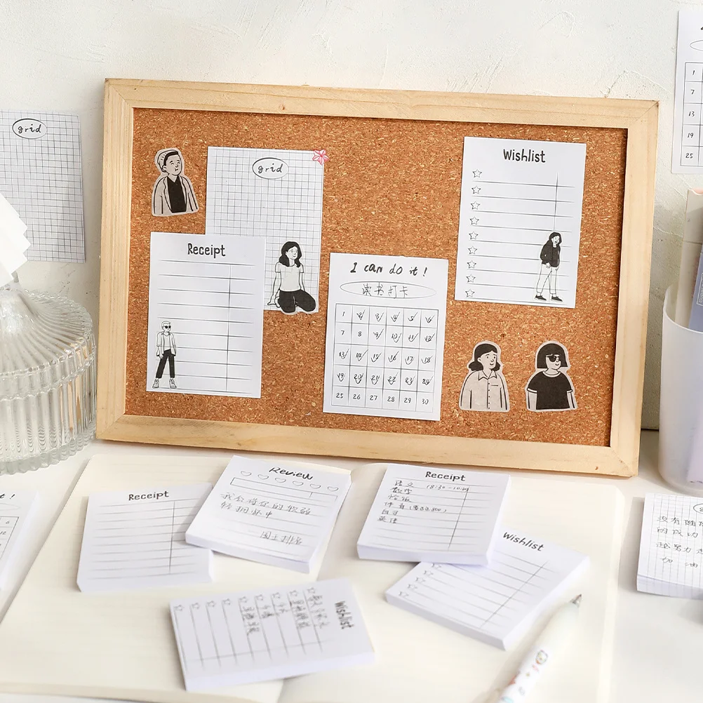 16 قطعة من وسادات المذكرات غير لاصقة ورق ملاحظات صغير محمول لكتابة جدول التخطيط وتسجيل الرسائل للاستخدام اليومي والمكتب والمدرسة