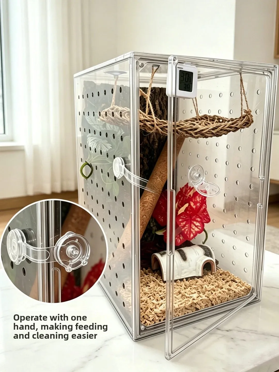 Acrylic Breeding Box Ecological Landscape Land Reptiles Lizard Frog Gecko Acrylic Material Pet Enclosure