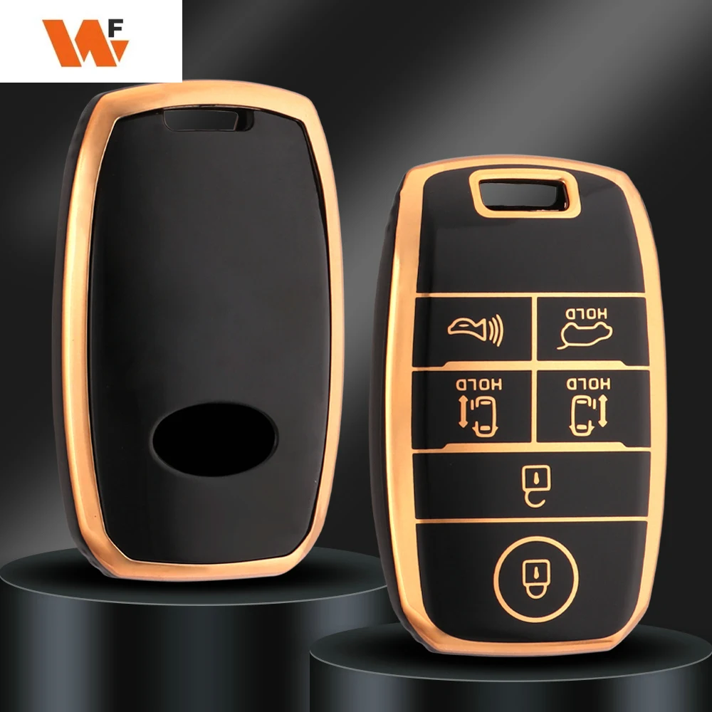 

6 Buttons TPU Car Remote Key Case Cover Fob For Kia New Sedona Grand Carnival Snugly Sorento L580 Kia Doule Carnival Accessories