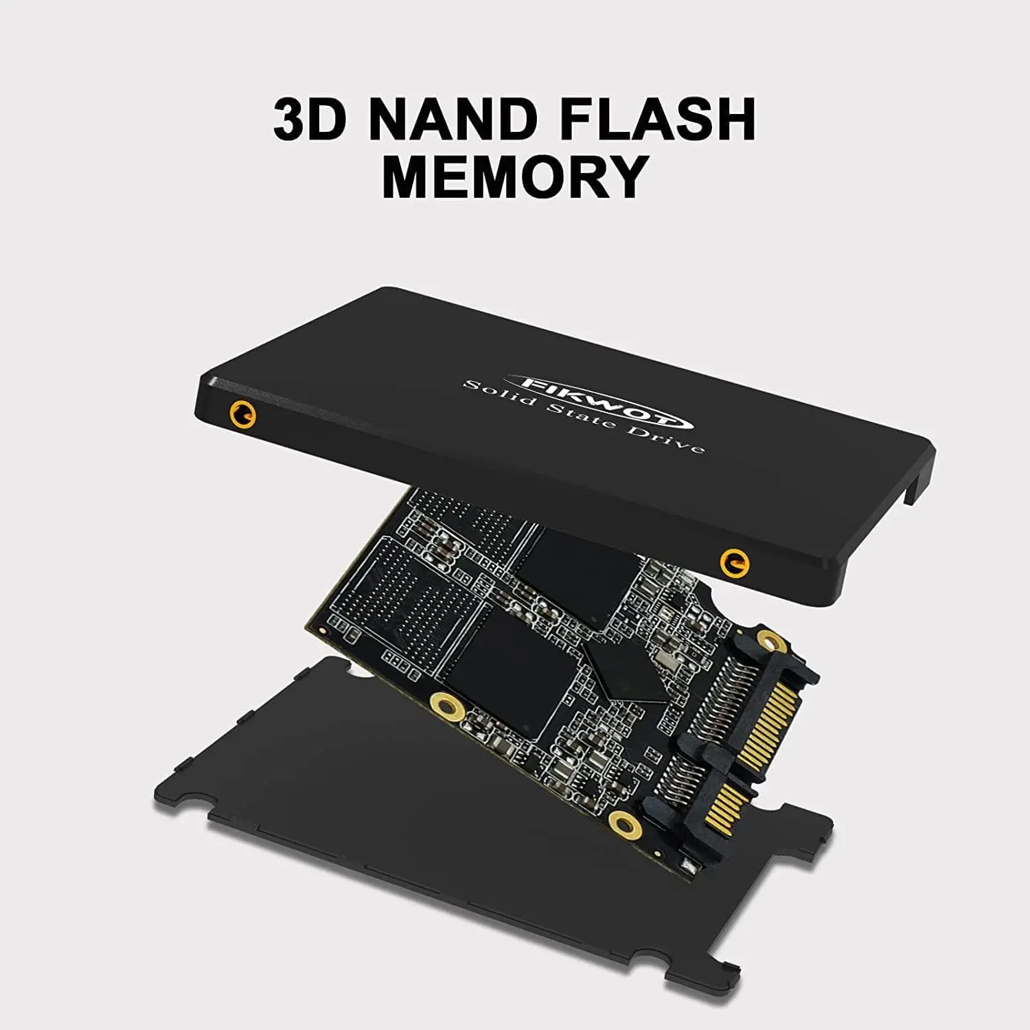 Fikwot FS810 2,5 "SATA3 SSD 128 ГБ 256 ГБ 1 ТБ 2 ТБ 6 Гбит/с 550 МБ/с 3D NAND Flash 4x HDD Внутренний твердотельный накопитель для ноутбука и настольного компьютера