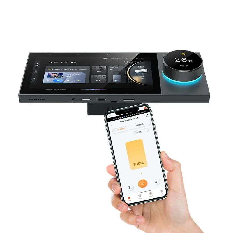 

New New 6-Inch Smart Home Control Speakers IPS Touch Screen Smart Switch Background Music Host ZIGBEE Gateway Intelligent Automa