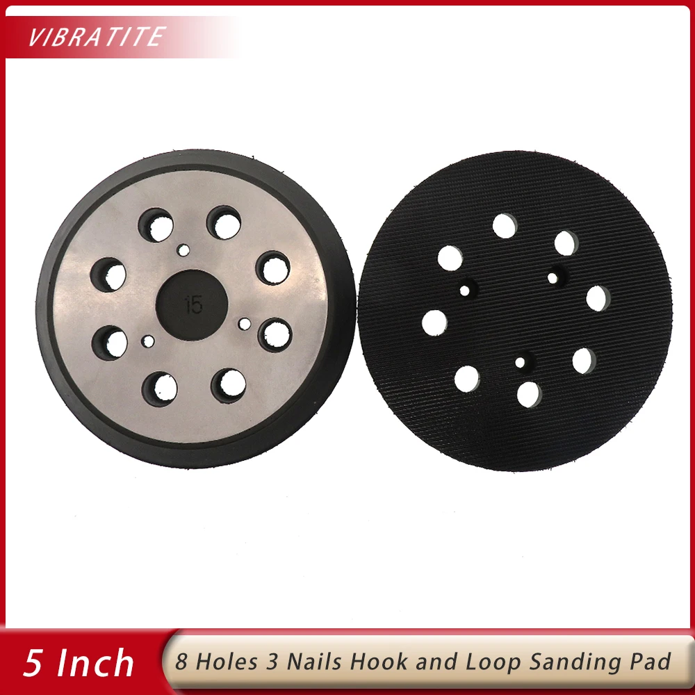 

5 Inch 8 Hole Replacement Sander Plates Polishing Hook and Loop Sanding Backing Pads Sanding Pad for Makita Electric Grinder