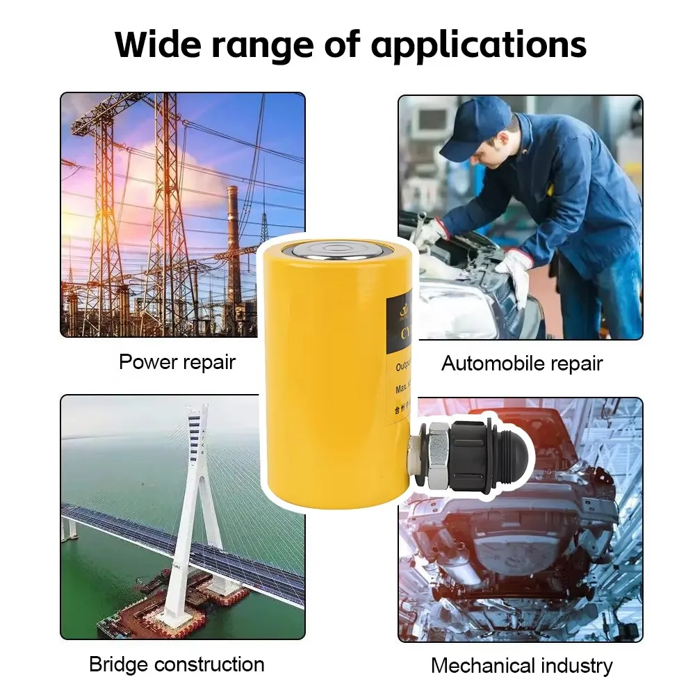 10T 30T 50T Hollow Plunger Hydraulic Cylinder Jack Single Acting Ram Cylinder Heavy Duty Lifting Tool