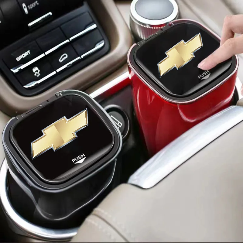 Universal Car ashtray with LED light cigarette Office Ashtray For Chevrolet Cruze Equinox Captiva Trax Malibu Tahoe Impala