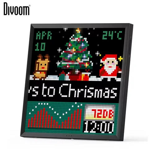 Divoom Pixoo 64 WiFi 64 X 64 Panel LED para decoración de sala de juegos Pantalla de arte de píxel Marco digital de nube WiFi con control de aplicación,
