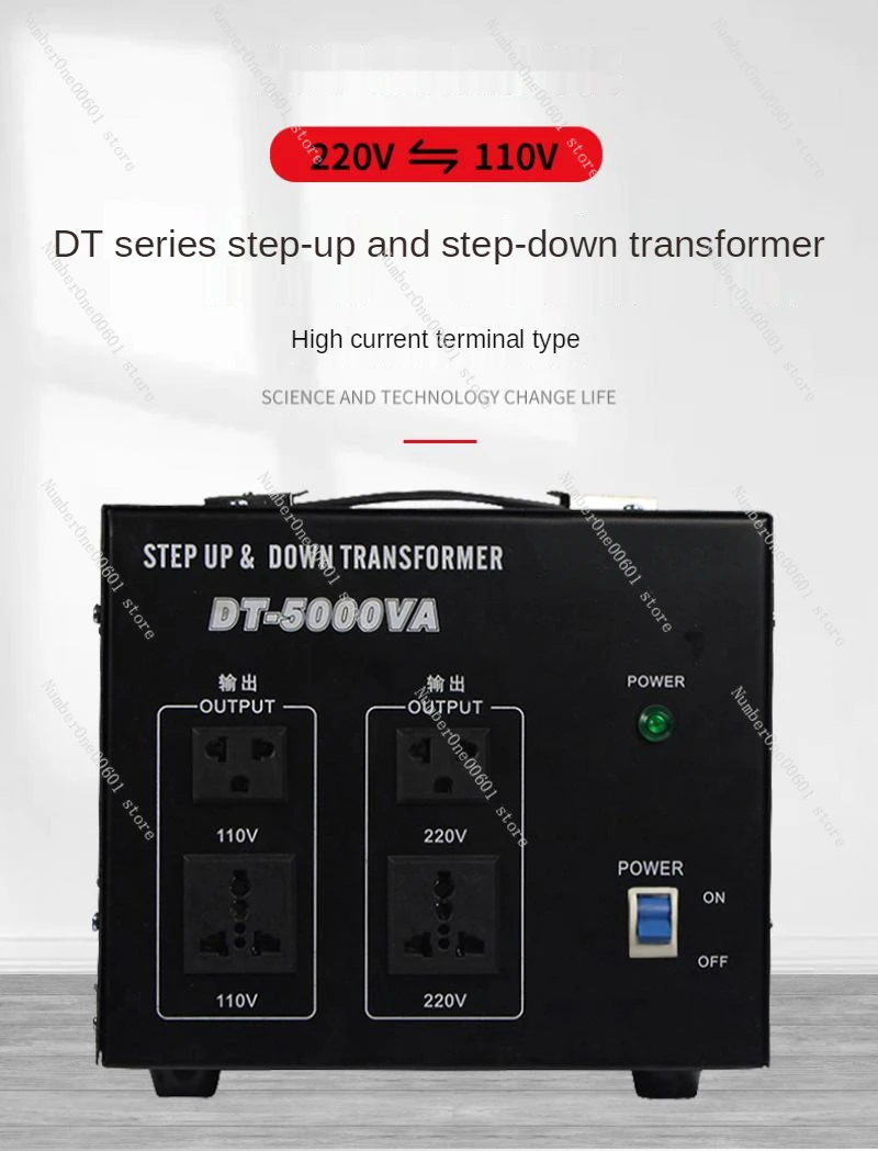 Transformer 5000W 7500W 10000W Heavy Voltage Regulator Converter Power Transformer 220V Auf 110V Converter