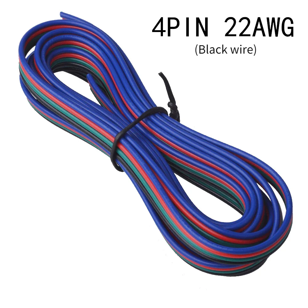 5m-100m 22awg 2pin 3pin 4pin 5pin 6pin Cavo elettrico di estensione 5050 3528 RGB RGBW RGBWW RGBCCT Striscia LED Estendi il connettore del cavo