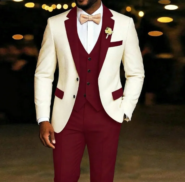 2026 Men's 3-Piece Light Green Suit Costume Blazer Vest Pants Wedding Tuxedo Formal Male Groomsmen Prom Outfit Customized