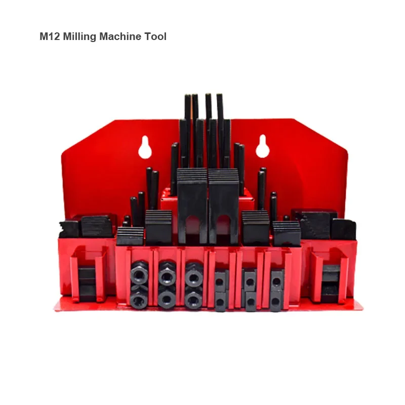 

M12 Milling Machine Tool Combination Platen Mold Parts 58PCS/Set Milling Machine Pressure Plate Universal Clamp Group Code Iron