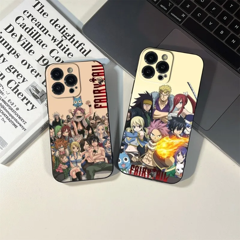 Japanese Anime Fairy Tail Phone Case FOR IPhone 14 13 11 12 Pro 8 7 Plus X 13 Pro MAX XR XS MINI SE 2020 Black Covers