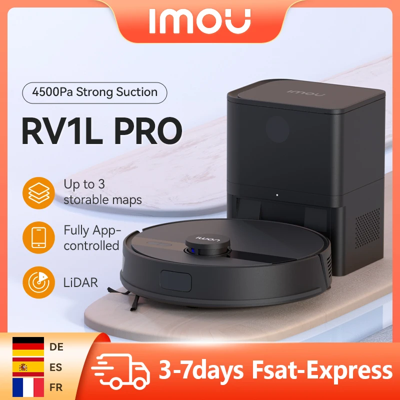 IMOU RV1L Pro 4500Pa aspirateur à forte aspiration plusieurs cartes stockables Robot balayeuse auto-vide Station de chargement appareil ménager