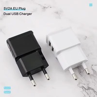Universal Phone Adapter Charger 5V 2A Dual USB Fast Chargers for iPhone 14 15 16 Xiaomi Huawei Travel Charging Adaptor EU Plug