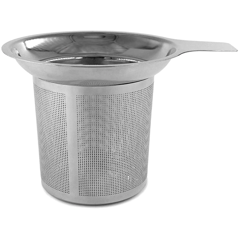 

Stainless Steel Tea Strainer, Teapot, Tea Sieve, Coffee Cup, Leaking Sieve, Flat Bottom, High Density Filter with Handle