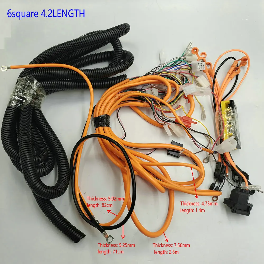 Electric Tricycle Taizi line Copper Core Wire Big Bus Line National Standard 6 Square Harness Assembly