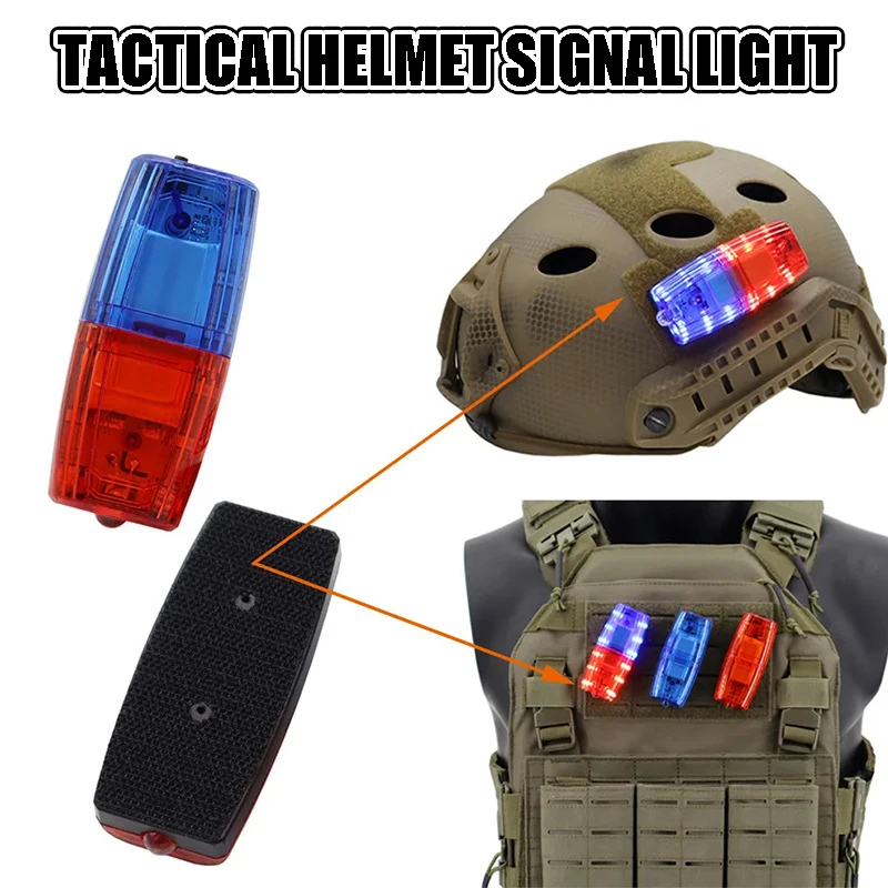 

Tactical Personal Identification Marker Light Helmet Safety Flashing Signal Light for Outdoors Hunting Hiking Cycling Fishing
