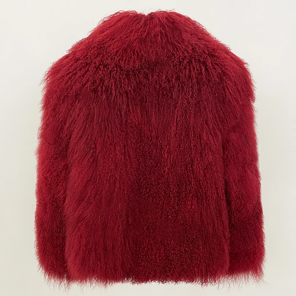 OFTBUY Natural Mongolia Sheep Fur Coat 2025 Winter Clothing Women Fashion Warm Thick Clothes Lady Elegant Real Fur Coat Female