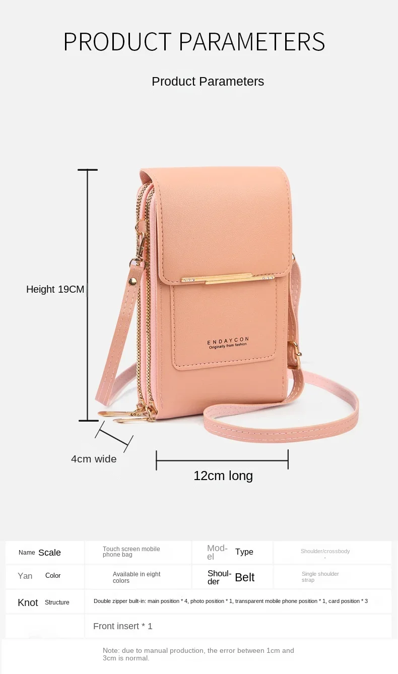 Crazy Bag Fashion Touchscreen-Schloss-Handytasche Damen-Handy-Kartenhalter Umhängetasche – Detail 3