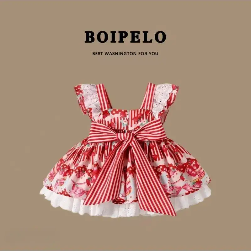 Handgefertigte Neuheiten: Lolita Prinzessinnenkleid für Blumenmädchen, Geburtstag, Hochzeit – Süßes Lolita-Kleid für Festivals und Boutique-Kleidung – Detail 2