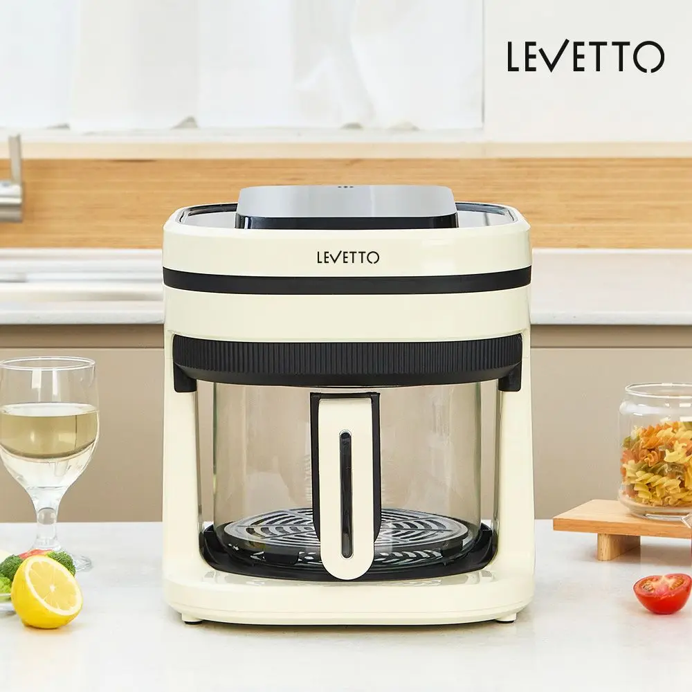 Living Art Levetto transparent glass heat resistant glass air fryer 3.5 L