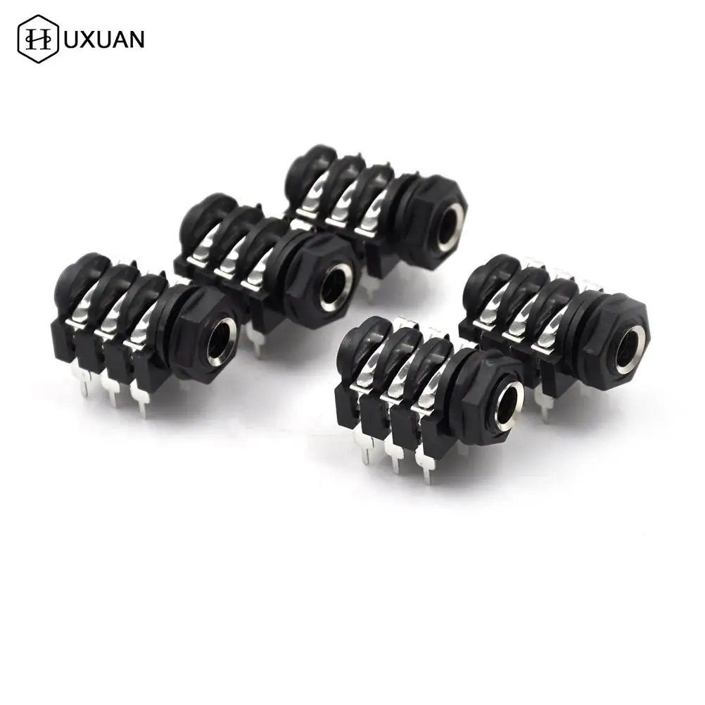 5PCS 6.35mm/6.35 Stereo Audio Microphone Female socket/Jack Connector 6P/6PIN