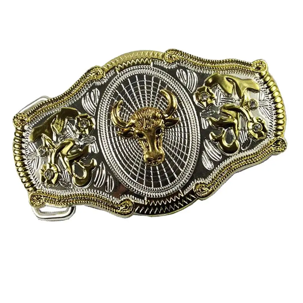 Vintage Pattern Decorative Belt Buckle Antique Western Belt