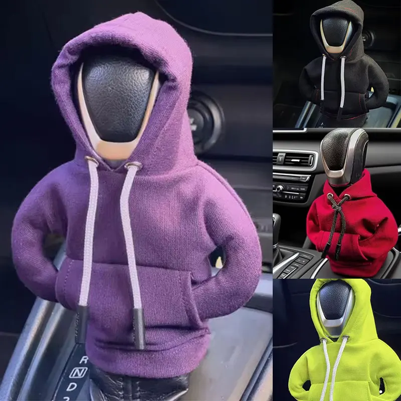 

Мини-автомобиль, чехол с капюшоном, чехол для ручки переключения передач, украшение, подходит для ручного автоматического рычага переключения передач, аксессуары для интерьера