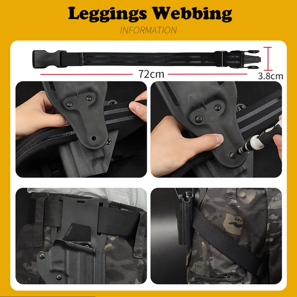 Drop Leg Platform Band Strap for SIG Glock 1911 Berett H&K S&W Tactical Holster Hunting Waist Belt QLS Quick Release Adapt