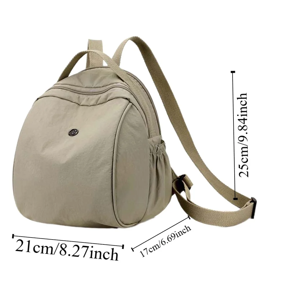 Large Capacity Oxford Cloth Backpack Japanese Style Solid Color Casual Daypack Lightweight Adjustable Shoulder Pouch Travel