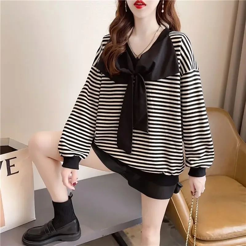 Female Top Spring and Autumn Black Women's Sweatshirts New In Korean Fashion Y 2k Vintage Pullovers Outerwears Y2k Long Sleeve E