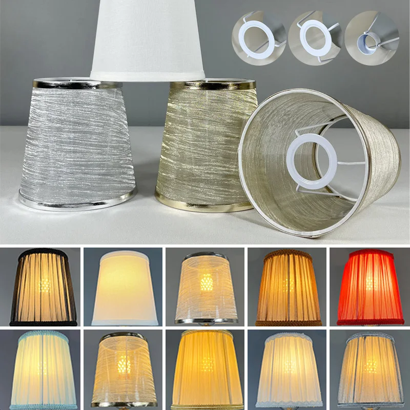 E14/E27/Clamp Fabric Lamp Shade Lighting Accessories for Home Office Decor Hotel Bedroom Bedside Floor Lamp Shell Cover