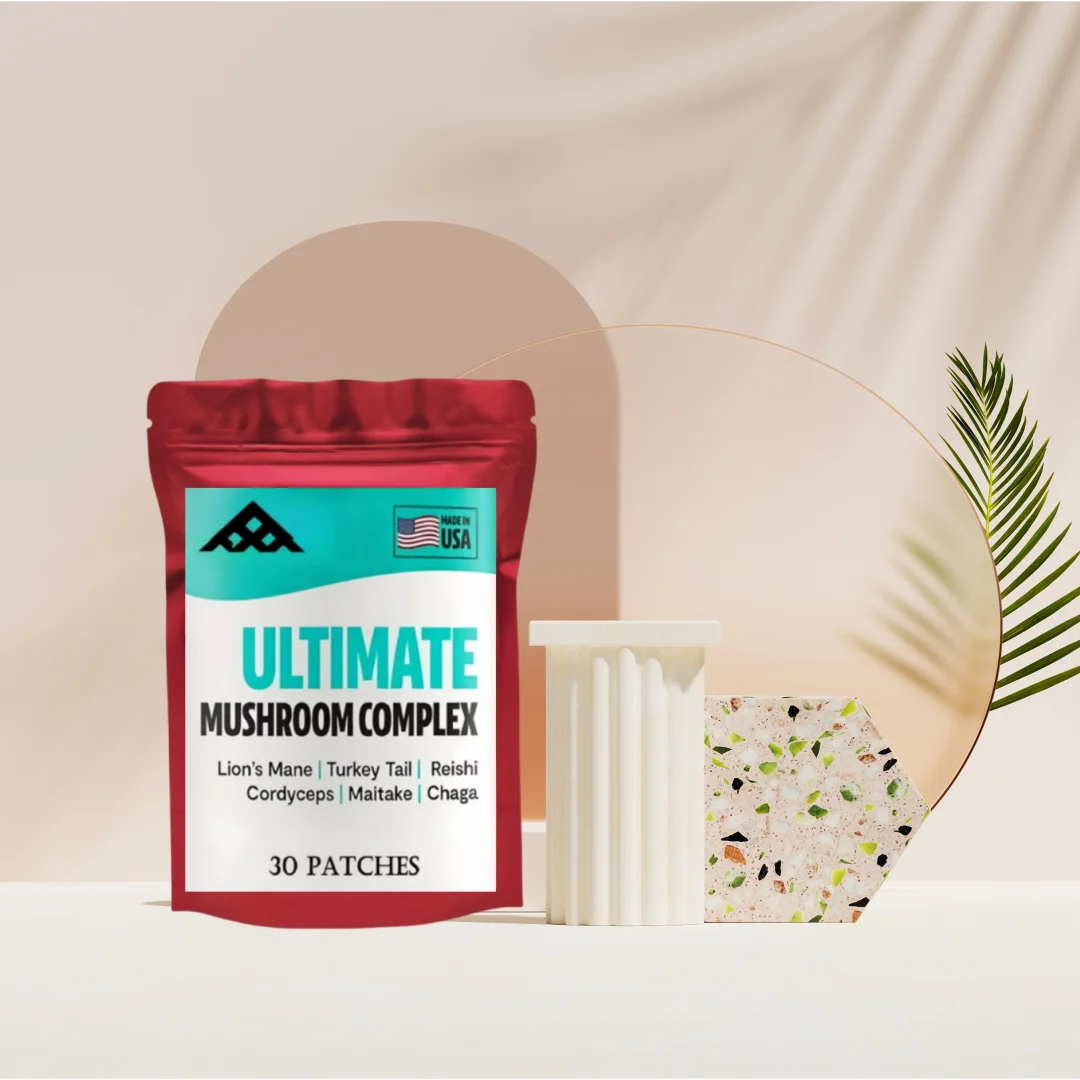 Ultimate Mushroom Transdermal Patches Lions Mane, Cordyceps and More Anti-Aging, Immune Support Energy Boost 30 Patches