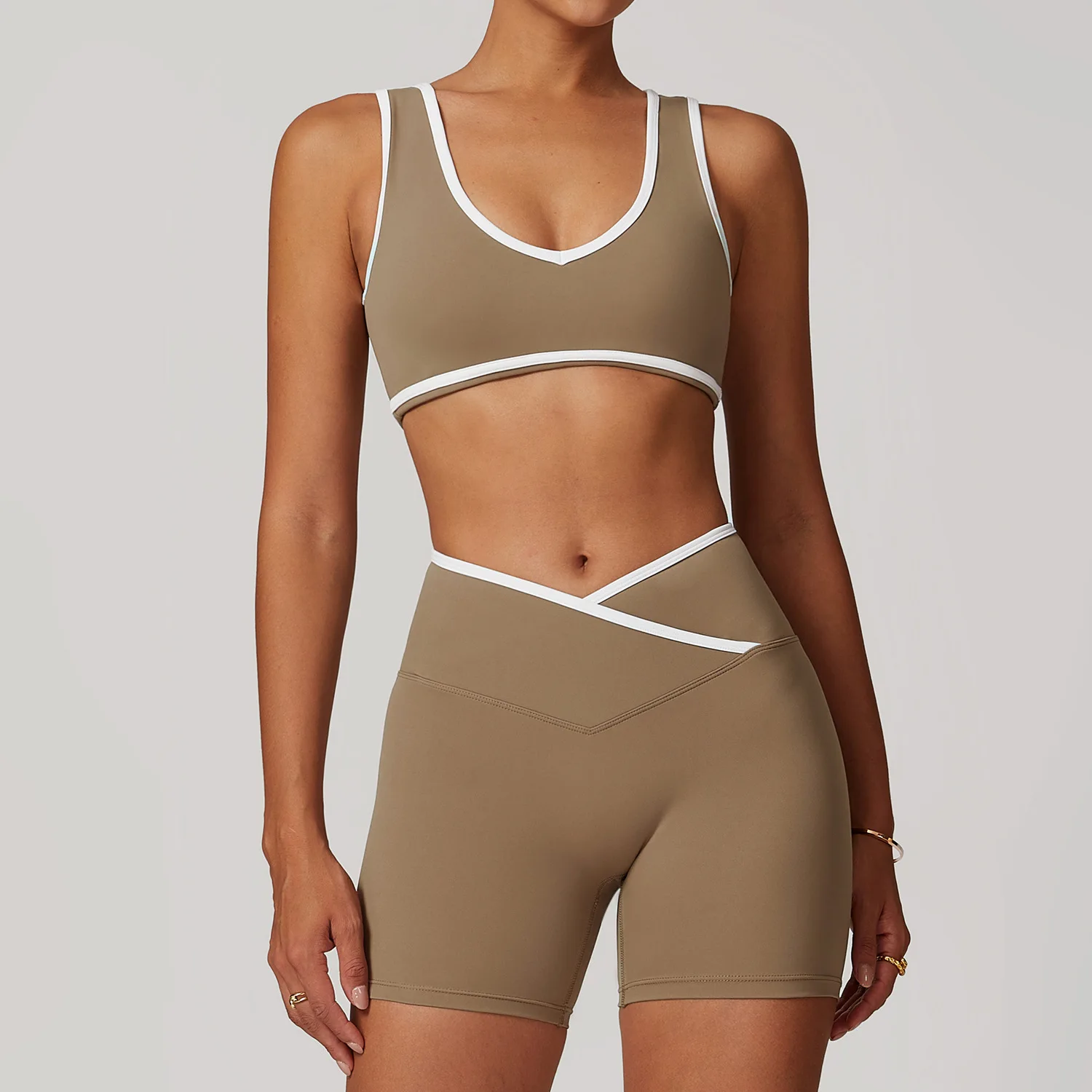 2PCS Women's Sexy Clothing Yoga Set High Waist Leggings Sports Bra Quick Dry Exercise Suits Fitness Running Sportswear Gym Suit