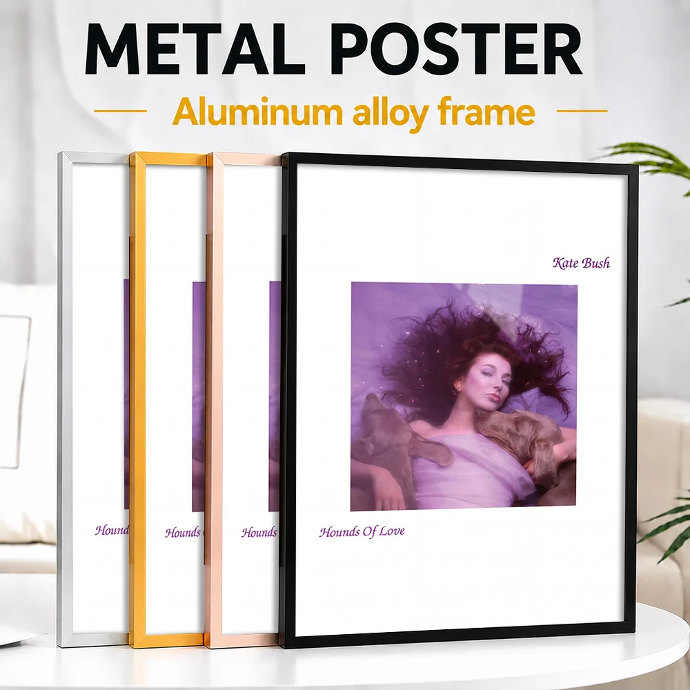 Kate Bush Hounds Of Love Album Cover Framed Metal Print Customized Recording Tribute Wall Art Designed For Room And Fan Gift