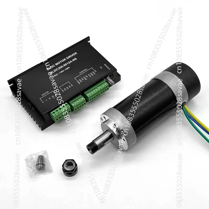 12000 rpm High Speed 48V 400W 500W BLDC Spindle Motor Brushless DC Motor