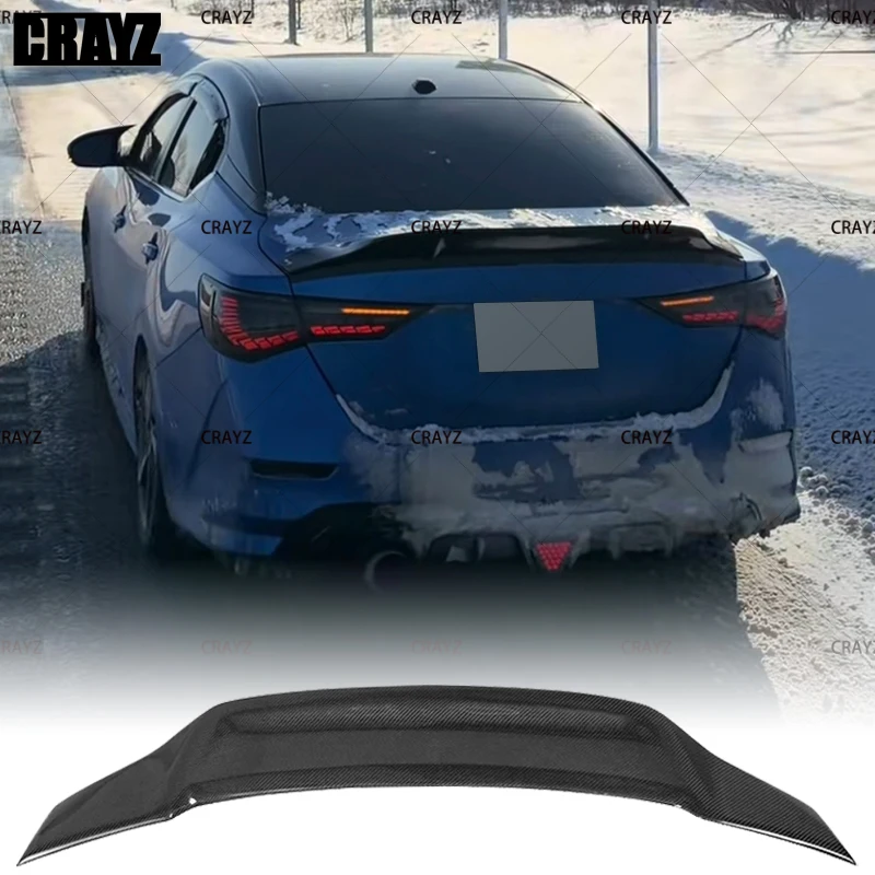 For Nissan Sentra Sylphy 2020 2021 R Style ABS Plastic Material Unpainted Rear Wing Trunk Boot Cover Car GT Styling