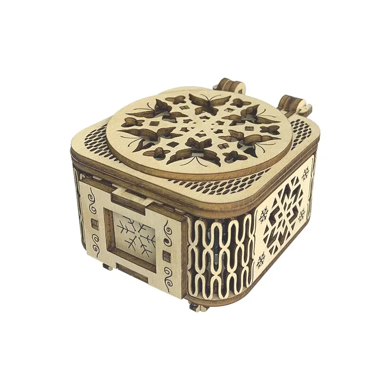 3D Wooden Puzzle Classical Octave Box Model Handmade DIY Assembly Toys Jigsaw Model Building Kits