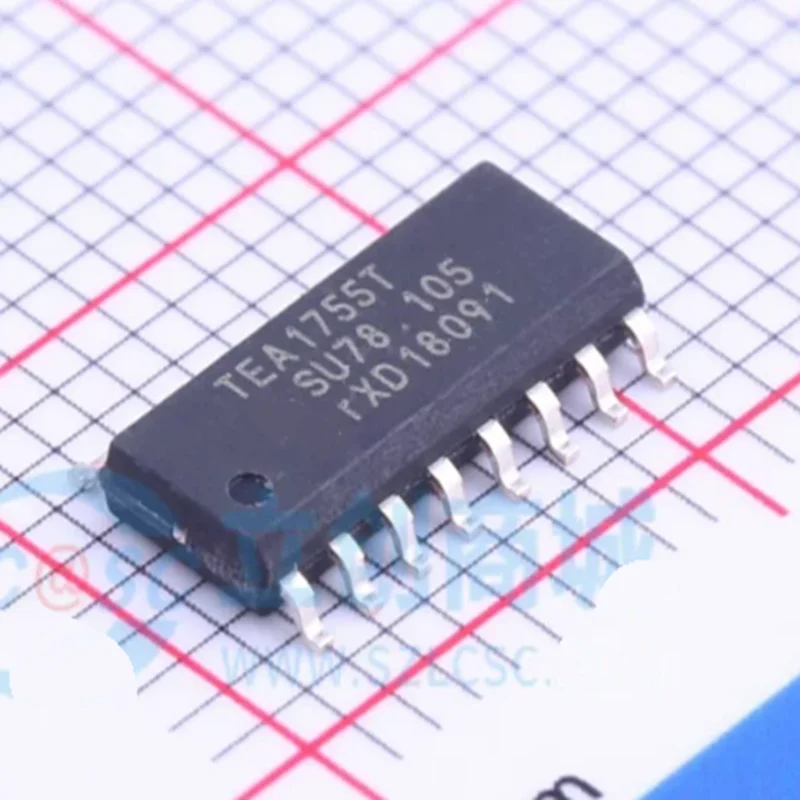 5PCS-20PCS TEA1755T/1,518 SOP16 TEA1755T  High-efficiency AC-DC power management chip integrating PFC and flyback control