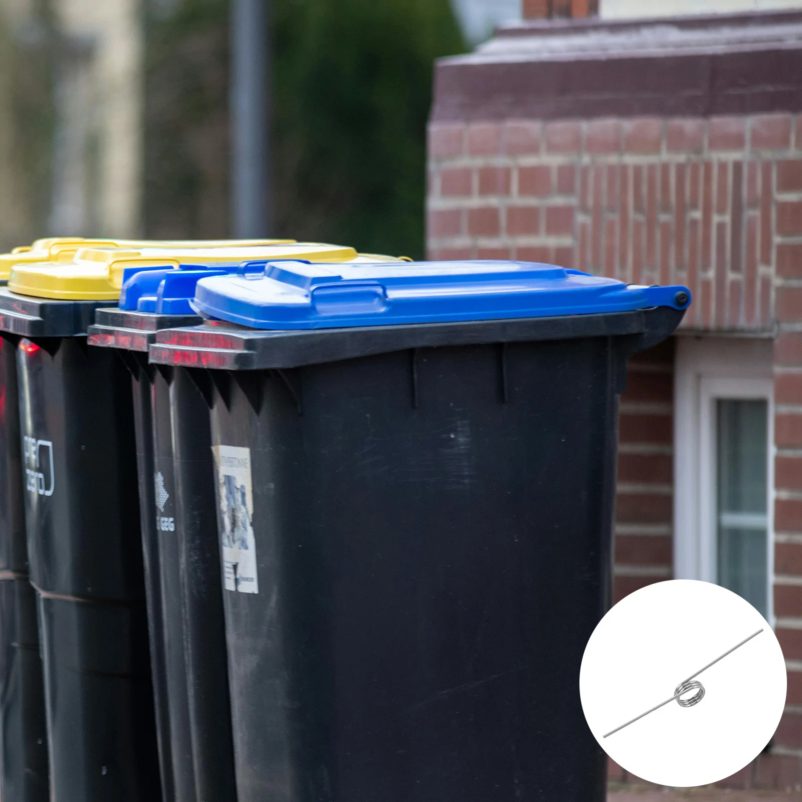 

8Pcs Stainless Steel Trash Can Spring Adjustable Mechanical Return Mechanism Household Hygiene Enhancement Trash Can Lid Spring