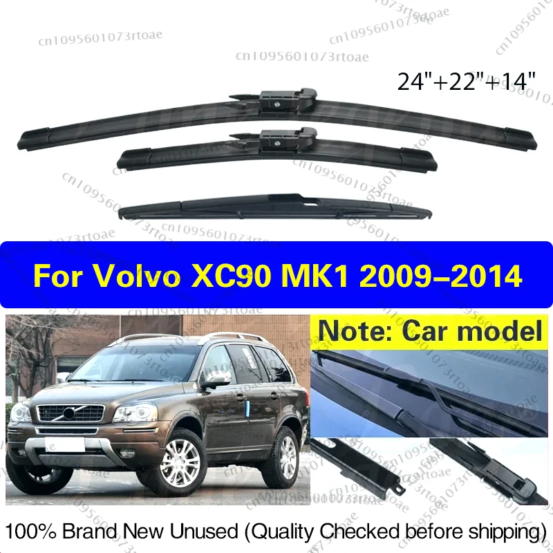 

Car Wiper Blades For Volvo XC90 MK1 2009 - 2014 Front Rear Windshield Wipers Car Accessories 2010 2011 2012 2013 2014 24"22"14"