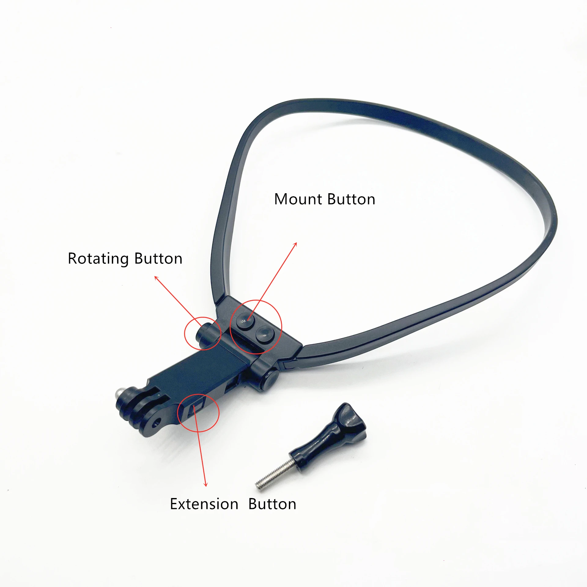 حامل رقبة POV / VLOG للهاتف المحمول مع مشبك عالمي لهاتف iPhone 14 13 12 11 Pro Max Plus لـ GoPro Hero 12 11 10 9 8, 7, 6, 5