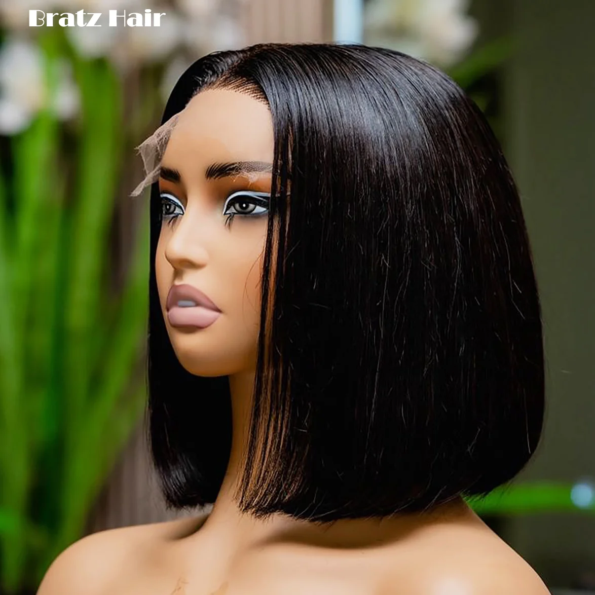 

5x5 Natural Black Closure Bob Wigs Super Double Drawn Bone Striaght 100% Human Hair 13x4 Lace Frontal Bob Wig Glueless Bob Wig