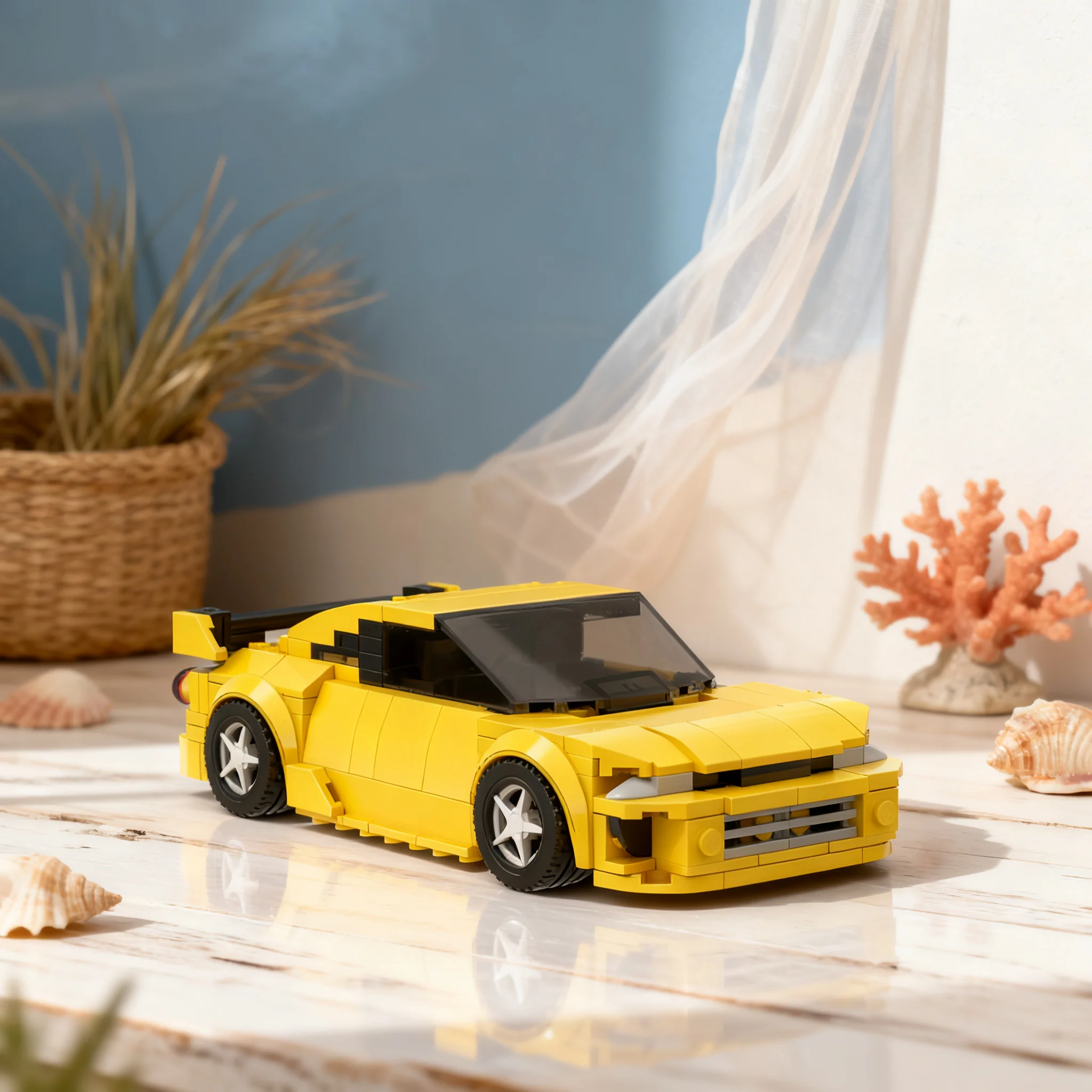 300 деталей MOC City Champions: Японский спорткар Nismo 400R R33, модель для сборки, архитектурный конструктор, игрушка, подарок на день рождения, кирпичики