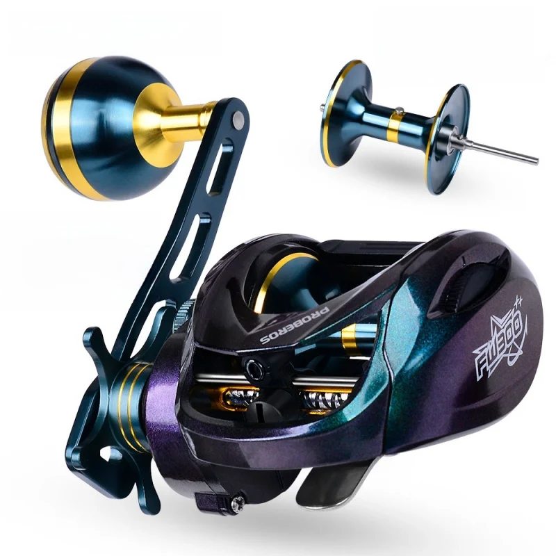 

Wide Body Baitcasting Reel, 12KG Max Drag,Deep Spool, Long Cast Slow Jigging, Heavy Duty For Offshore Boat And Saltwater Fishing